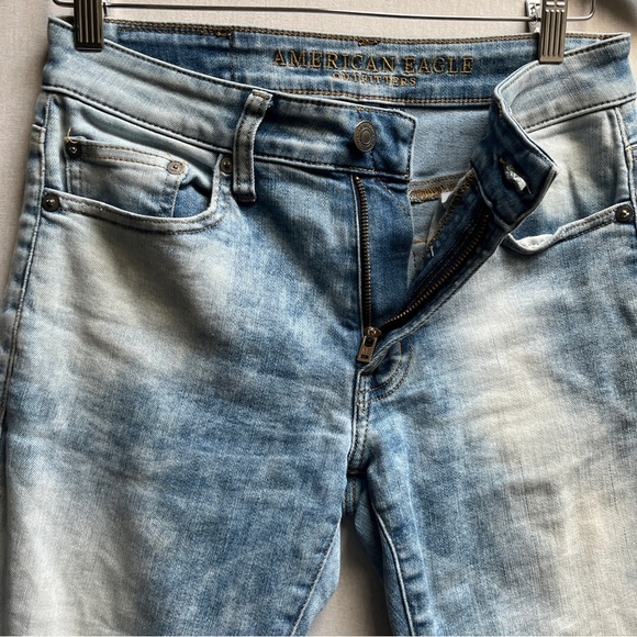 American Eagle Outfitters Next Level Flex Blue Slim Straight Jeans Sz 28 - Picture 5 of 15